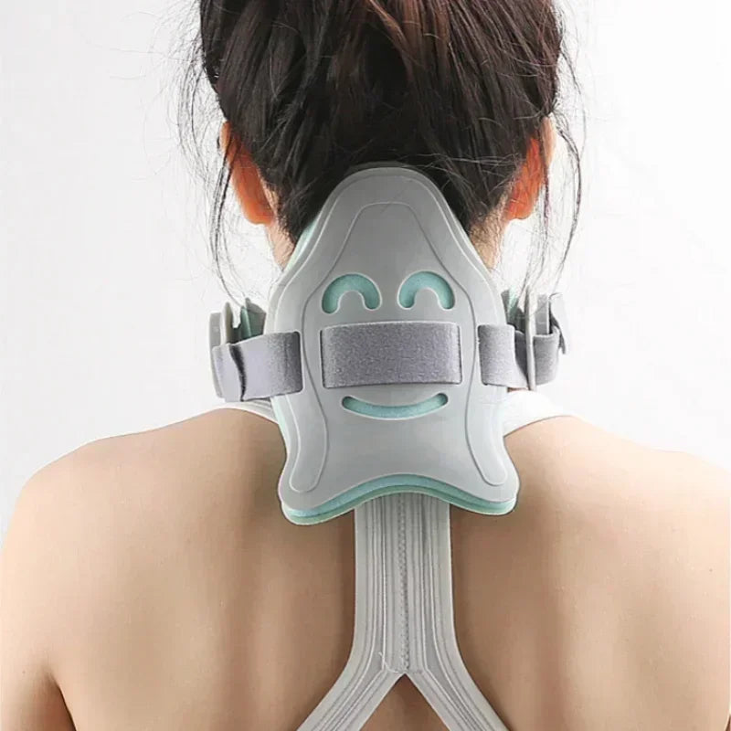 Cervical Collar Neck Brace Posture Corrector Breathing Spine Alignment Traction Device Pain Relief Support for Adults Men Women