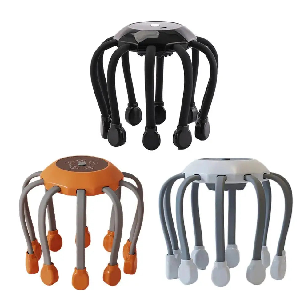 Massager Octopus Automatic Multi-dimensional Electric Vibration Dredge Bluetooth Massager Relaxation Scalp G6z6