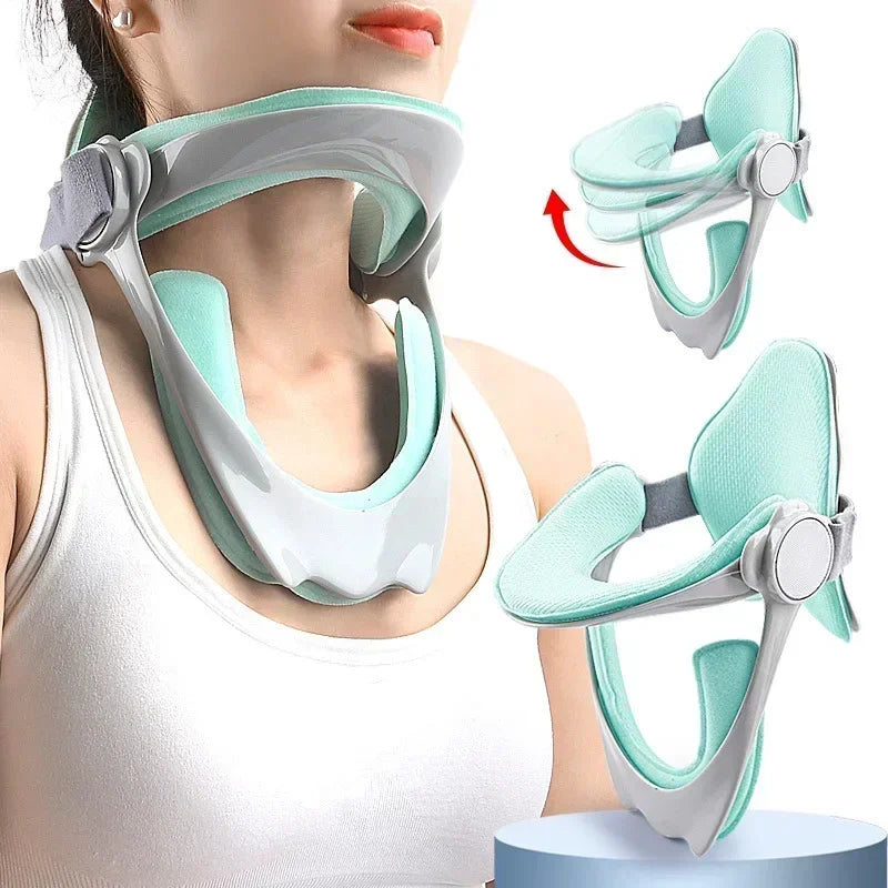 Cervical Collar Neck Brace Posture Corrector Breathing Spine Alignment Traction Device Pain Relief Support for Adults Men Women